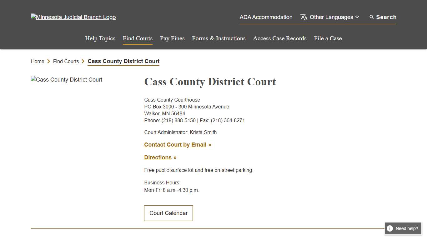 Cass County District Court
